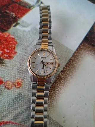 Orologio Seiko Quarzo Oro Argento misura cassa 25