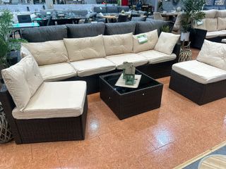 Sofá Rinconera Modular Jardín Beige/Marrón