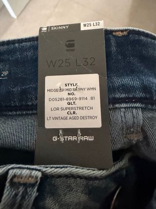 Vaqueros G-Star RAW sin estrenar Talla W25 L32