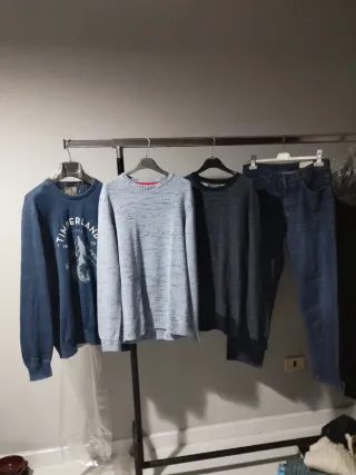 Lotto 4 pz: 3 maglioni + jeans Timberland