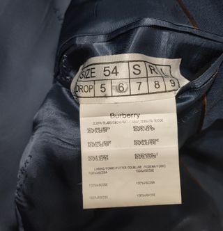 Burberry/ Americana clásica 2 botones marino 54