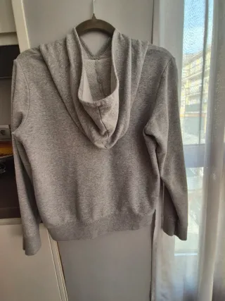 Sudadera GAP gris logo rosa