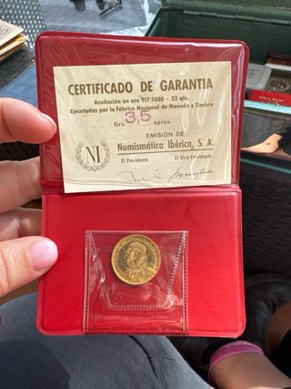 Medallas de Oro 22 Quilates Numismática Ibérica