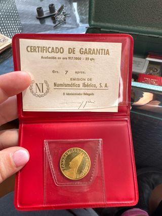 Medallas de Oro 22 Quilates Numismática Ibérica