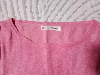 Jersey rosa manga larga