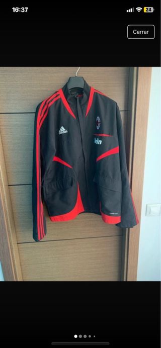 Chaqueta AC Milan Adidas Negra Roja