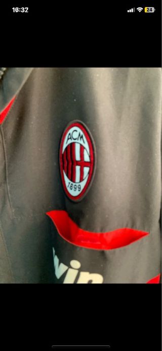 Chaqueta AC Milan Adidas Negra Roja