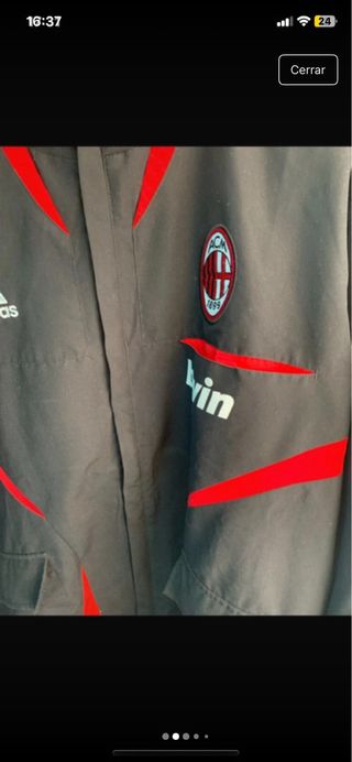 Chaqueta AC Milan Adidas Negra Roja