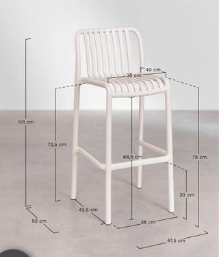 Taburete alto SKLUM beige metal