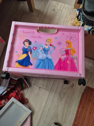 Caja de almacenamiento infantil princesas Disney