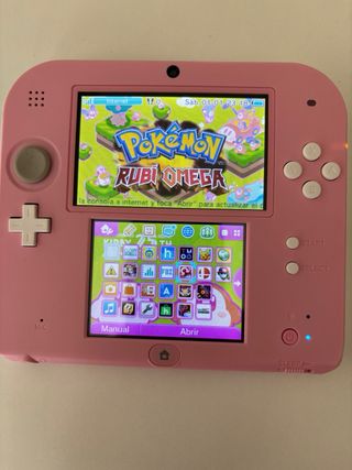 Nintendo 2DS Rosa + Caricabatterie + Scheda 64GB