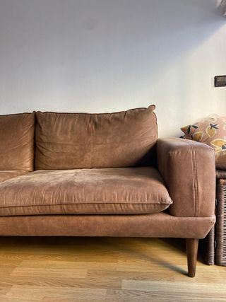 Sofá Vintage Marrón Piel