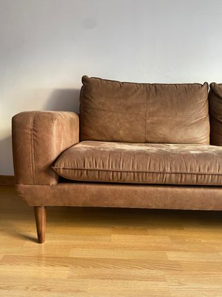 Sofá Vintage Marrón Piel