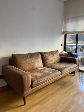 Sofá Vintage Marrón Piel