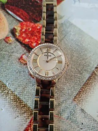 Orologio Fossil donna oro e tartarugato