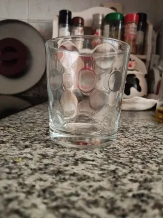 5 Vasos de cristal con diseño