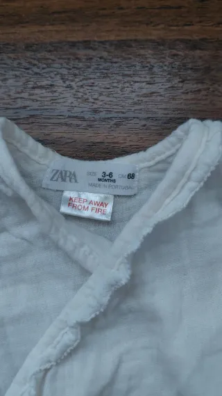 Body ZARA 3-6 meses lino