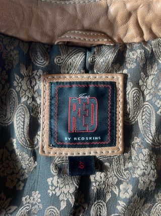 Chaqueta de piel beige