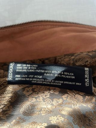 Chaqueta de piel beige