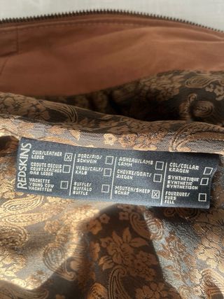 Chaqueta de piel beige