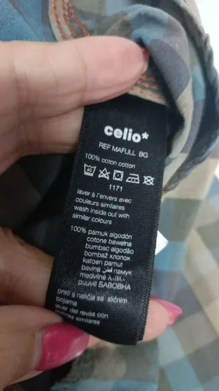 Camisa cuadros algodón Angelo Litrico XXL