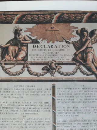 Poster Declaración de los derechos del hombre...