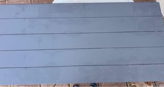 Cabecero de cama de madera gris