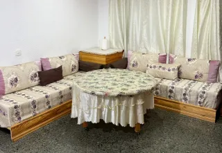 Salón marroquí completo madera y 2 fundas