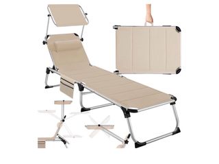 2 Tumbonas de Playa Nuevas con Toldo