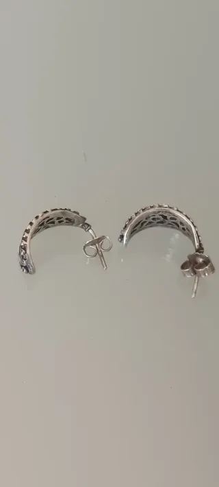 Brincos de Prata com Desenho Filigrana