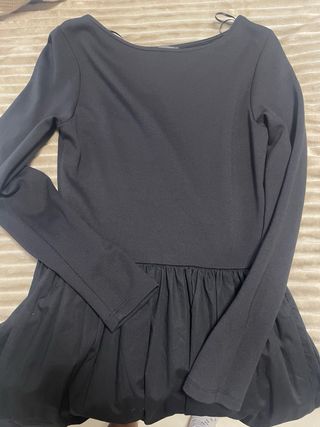 Vestido negro largo manga larga