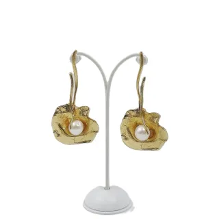 Pendientes Flor Perla Dorados