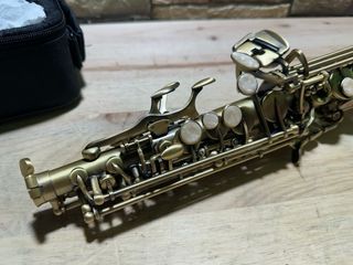 BTUTY Saxofón Soprano Bb Latón Profesional