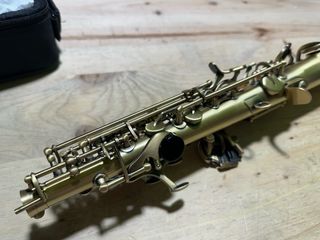 BTUTY Saxofón Soprano Bb Latón Profesional