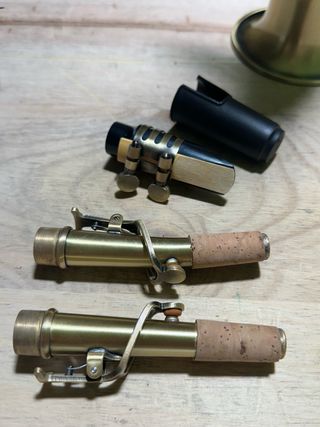 BTUTY Saxofón Soprano Bb Latón Profesional