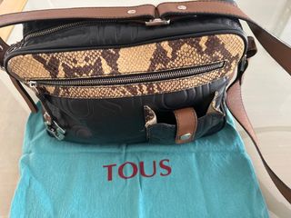 Bolso Tous Piel Negro y Marrón