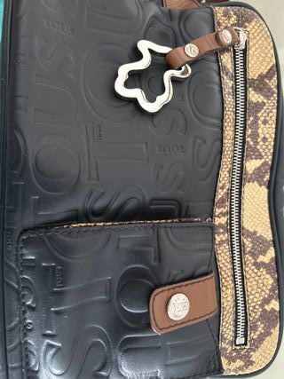 Bolso Tous Piel Negro y Marrón