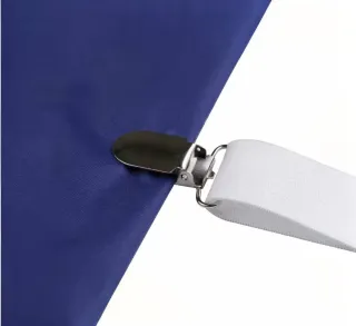 4 Cinghie Bianche per Lenzuola con Clip