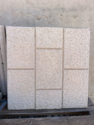 Baldosas terrazo 40x40 cm Granallado adoquín gris