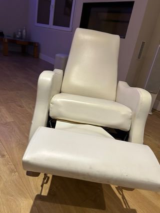 Sillón reclinable plegable piel sintética