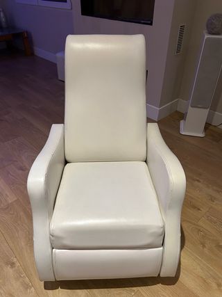 Sillón reclinable plegable piel sintética