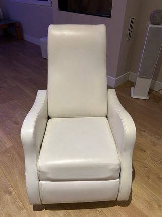 Sillón reclinable plegable piel sintética