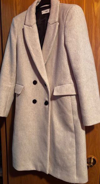 Abrigo Mango Mujer Beige