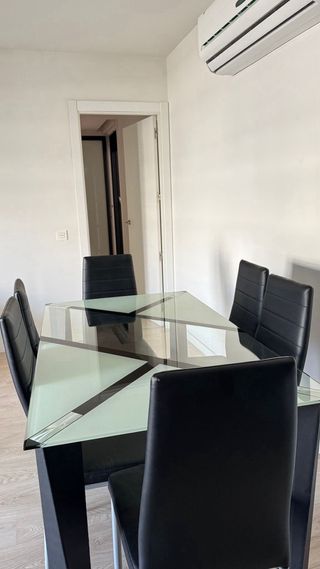 Comedor 6 plazas cristal templado