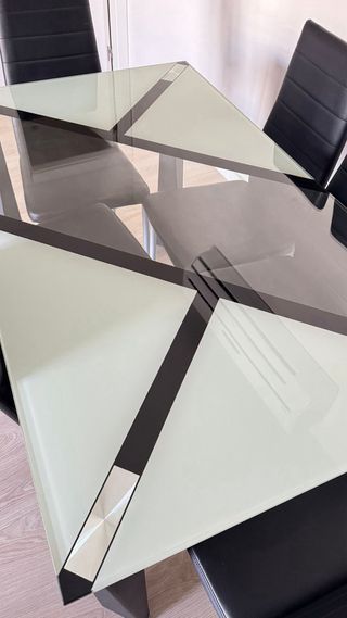 Comedor 6 plazas cristal templado