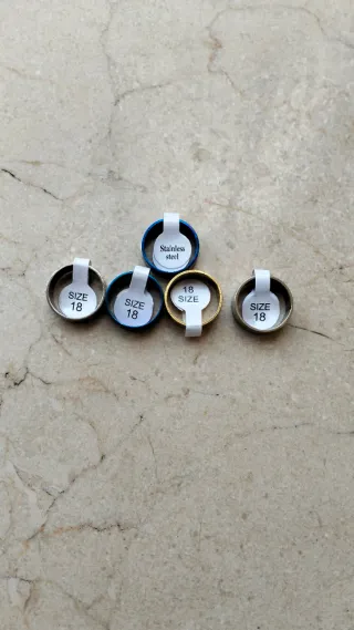 Conjunto 5 Anillos Acero Inoxidable