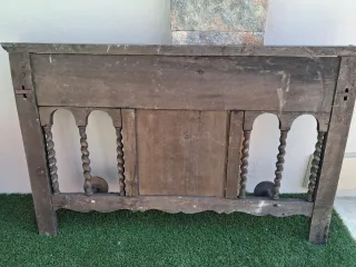 Antiguo perchero roble tallado