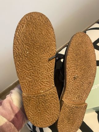 Botines de serraje azul talla 39