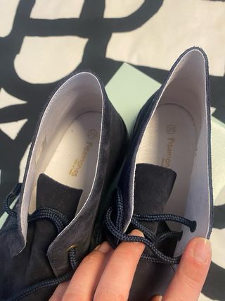 Botines de serraje azul talla 39