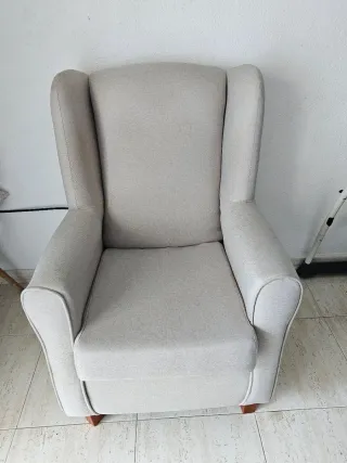 Sillón beige tela